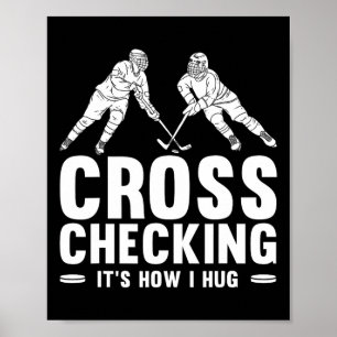 おもしろいアイスホッケー男性へアート女子キッズアイスホッケーL ポスター