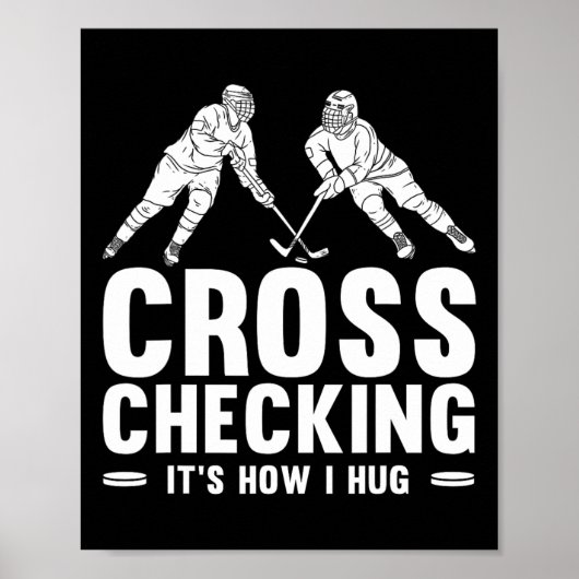 おもしろいアイスホッケー男性へアート女子キッズアイスホッケーL ポスター (正面)