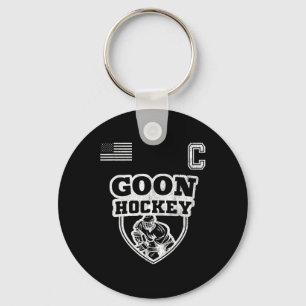おもしろいアイスホッケー – Team Goon Captain キーホルダー