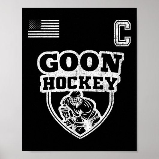 おもしろいアイスホッケー – Team Goon Captain ポスター (正面)
