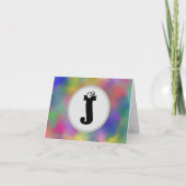 おもしろいアイズモノグラムノートカーカラフルド カード (正面)