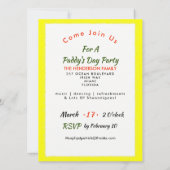 おもしろいアイルランドレプレチャウンコスチュパーソナライズされたーム招待状 招待状 (裏面)