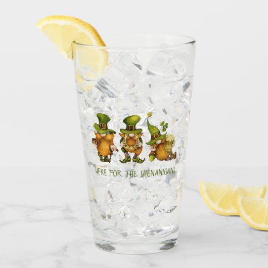 おもしろいアイルランド格言シェナニガンセントパトリックの日 タンブラーグラス (アイス正面)