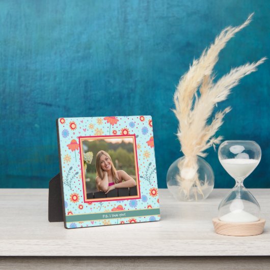 おもしろいアクアフローラ可愛い写真カスタマイズ愛メッセージ フォトプラーク (インサイチュ)