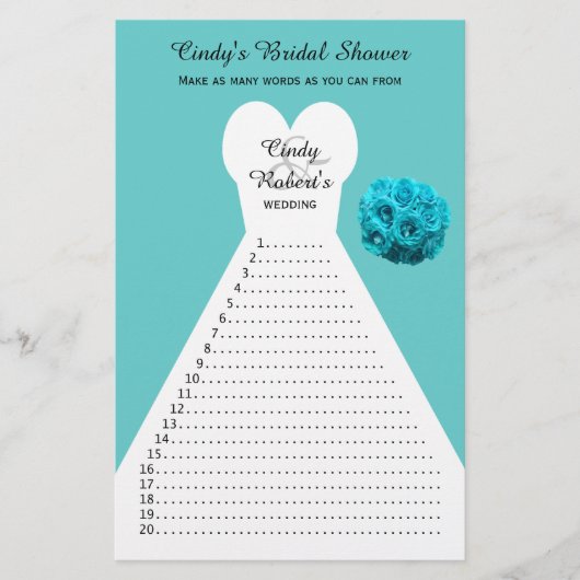 おもしろいアクアブライダルシャワーゲーム (正面)