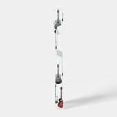 おもしろいアコースティックエレクトリックギター音楽パターンデザイン iPhoneケース (左側面)