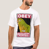 おもしろいアステカParakeet - Bird Art Tシャツ (正面)