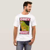 おもしろいアステカParakeet - Bird Art Tシャツ (正面フル)
