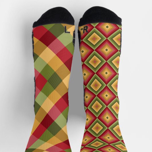 おもしろいアスレチックファンキーソックスカラフルミスマッチ奇数 ソックス (上部)