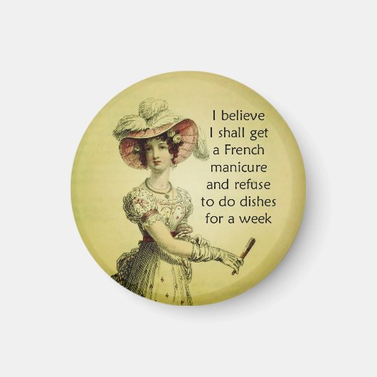 おもしろいアッカーマン女性用磁石 マグネット (正面)