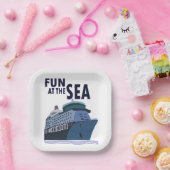 おもしろいアットザシークルーズ船パーティー ペーパープレート (パーティー)