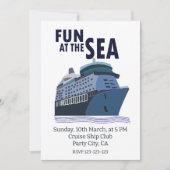 おもしろいアットザシークルーズ船パーティー 招待状 (正面)