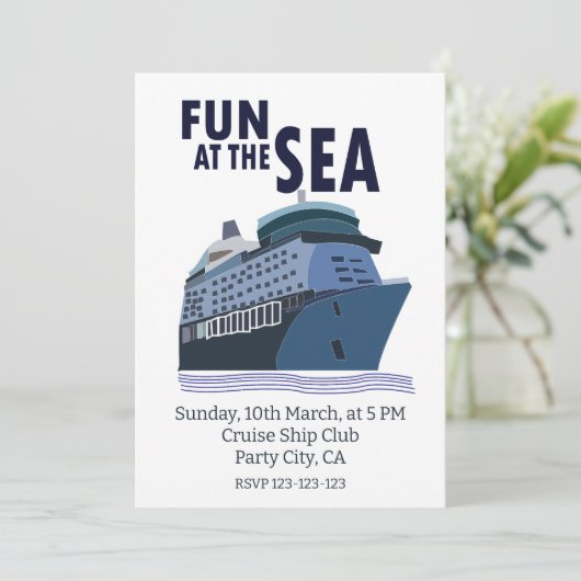 おもしろいアットザシークルーズ船パーティー 招待状 (スタンド正面)