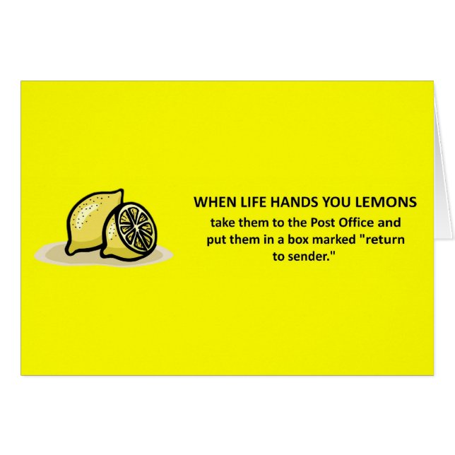 おもしろいアドバイスイズライフ与えはLemons Parody (正面横)