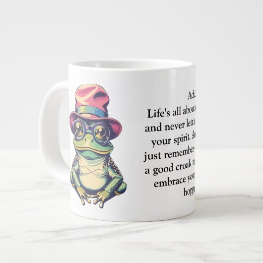 おもしろいアドバイス ジャンボコーヒーマグカップ (正面左)