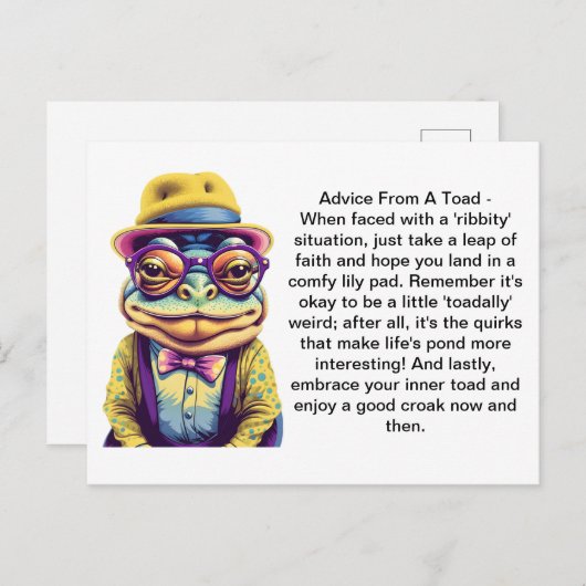 おもしろいアドバイス ポストカード (正面/裏面)