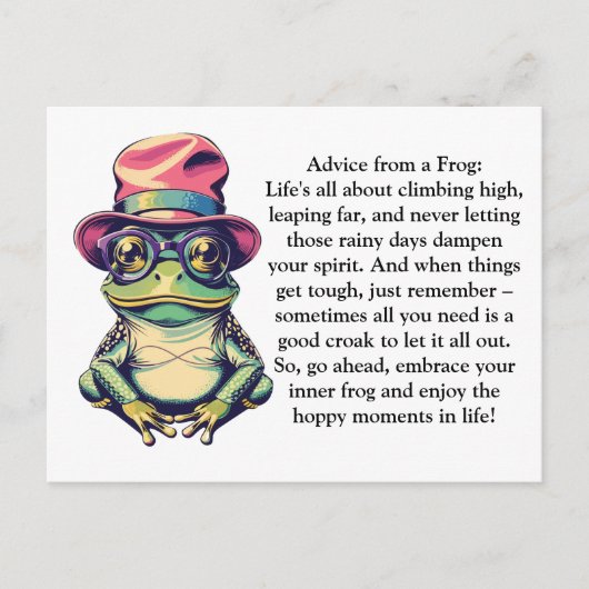 おもしろいアドバイス ポストカード (正面)