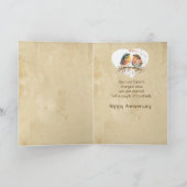 おもしろいアニバーサリーラブバードユーモア カード (内部)