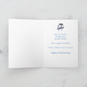 おもしろいアニバーサリーラブバードユーモア カード (内部)