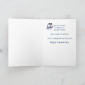 おもしろいアニバーサリーラブバード カード (内部)