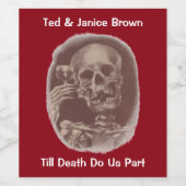 おもしろいアニバーサリーワインラベル死ぬまで私たちは一部を行う ワインラベル (シングルラベル)