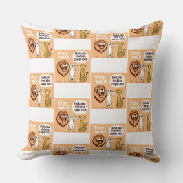 おもしろいアニマルサファリテーマ クッション