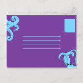 おもしろいアニメ風のタコ ポストカード (裏面)