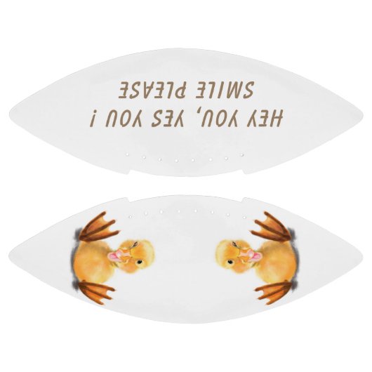 おもしろいアヒル付きよくはしゃぐサッカー – スマイル アメリカンフットボール (パネル)