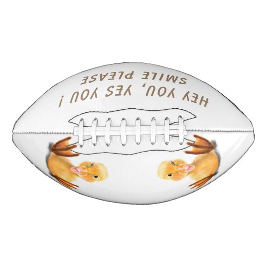 おもしろいアヒル付きよくはしゃぐサッカー – スマイル アメリカンフットボール (正面)