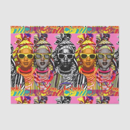 おもしろいアフリカファッション 薄葉紙 (正面)