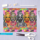 おもしろいアフリカファッション 薄葉紙 (クラフト)