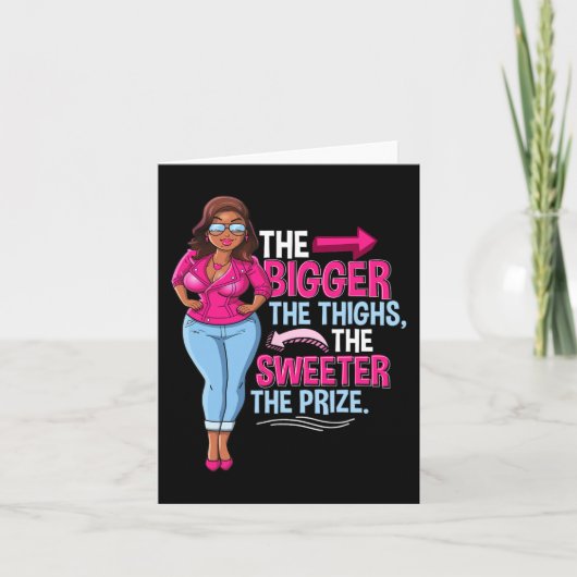 おもしろいアフリカ系アメリカ人女性 カード (正面)