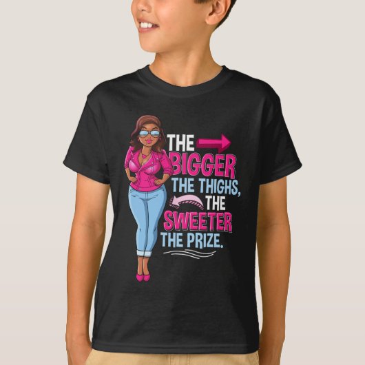 おもしろいアフリカ系アメリカ人女性 Tシャツ (正面)