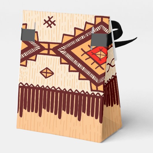 おもしろいアフリカ部族パターンのパーティーの好意ボックス フェイバーボックス (裏面サイド)