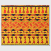 おもしろいアフリカ部族模様パーティー包装紙 ラッピングペーパー (フラット)