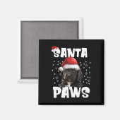 おもしろいアポのクリスマスライトツリー犬の恋人クリスマス マグネット (正面/裏面)