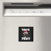 おもしろいアポのクリスマスライトツリー犬の恋人クリスマス マグネット (インサイチュ (食洗機))
