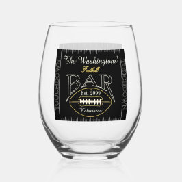 おもしろいアメリカンフットボールバー飲み物用品カクテル ステムなしワイングラス