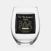 おもしろいアメリカンフットボールバー飲み物用品カクテル ステムなしワイングラス (裏面)