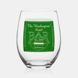 おもしろいアメリカンフットボールバー飲み物用品カクテル ステムなしワイングラス