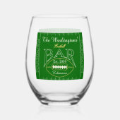 おもしろいアメリカンフットボールバー飲み物用品カクテル ステムなしワイングラス (裏面)