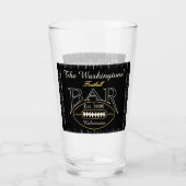 おもしろいアメリカンフットボールバー飲み物用品ビールピントビール タンブラーグラス (正面)