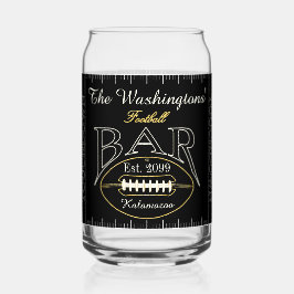 おもしろいアメリカンフットボールバー飲み物用品 ガラス缶