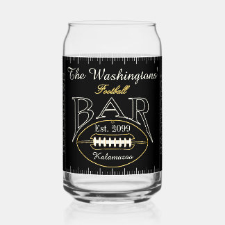 おもしろいアメリカンフットボールバー飲み物用品 ガラス缶