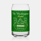 おもしろいアメリカンフットボールバー飲み物用品 ガラス缶 (裏面)