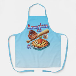 おもしろいアメリカンAs Baseball & Apple Pie エプロン