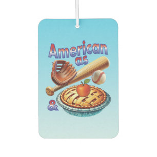 おもしろいアメリカンAs Baseball & Apple Pie カーエアーフレッシュナー