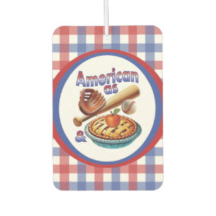 おもしろいアメリカンAs Baseball & Apple Pie カーエアーフレッシュナー
