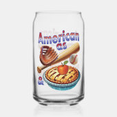 おもしろいアメリカンAs Baseball & Apple Pie ガラス缶 (裏面)