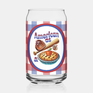 おもしろいアメリカンAs Baseball & Apple Pie ガラス缶